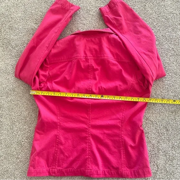 Jones New York Stretch Hot Pink Button Up Jacket w Front Pockets - Picture 10 of 10